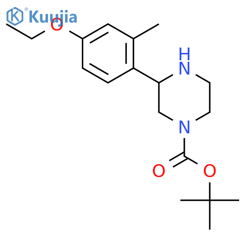 tert-butyl 3-(4-ethoxy-2-methylphenyl)piperazine-1-carboxylate structure