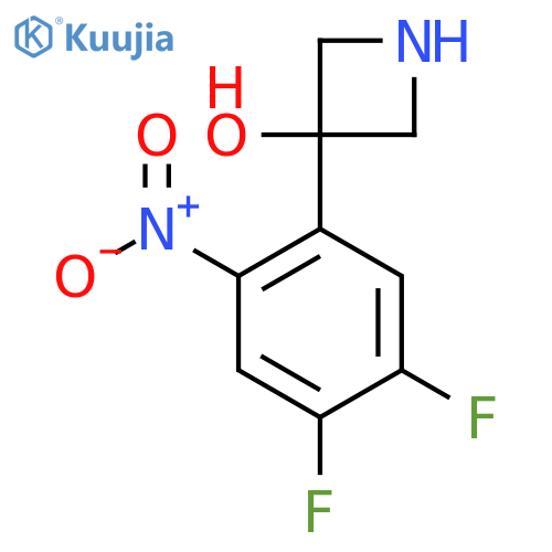 3-(4,5-difluoro-2-nitrophenyl)azetidin-3-ol structure