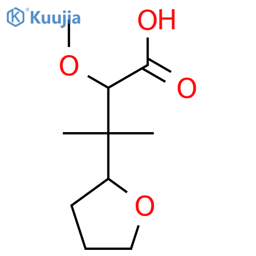 2-methoxy-3-methyl-3-(oxolan-2-yl)butanoic acid structure