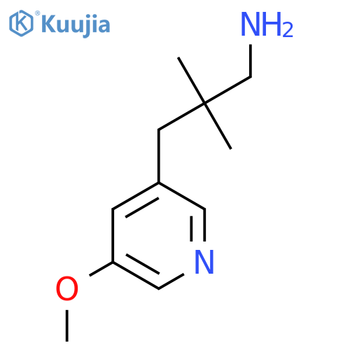 3-(5-methoxypyridin-3-yl)-2,2-dimethylpropan-1-amine structure