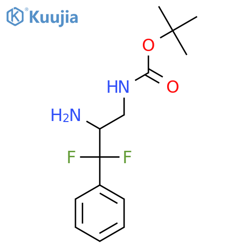 tert-butyl N-(2-amino-3,3-difluoro-3-phenylpropyl)carbamate structure