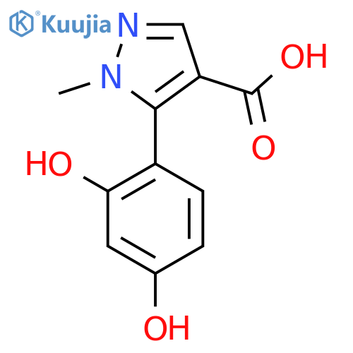 5-(2,4-dihydroxyphenyl)-1-methyl-1H-pyrazole-4-carboxylic acid structure