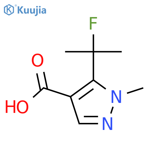 5-(2-fluoropropan-2-yl)-1-methyl-1H-pyrazole-4-carboxylic acid structure