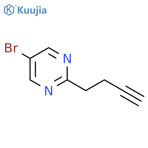 5-bromo-2-(but-3-yn-1-yl)pyrimidine structure