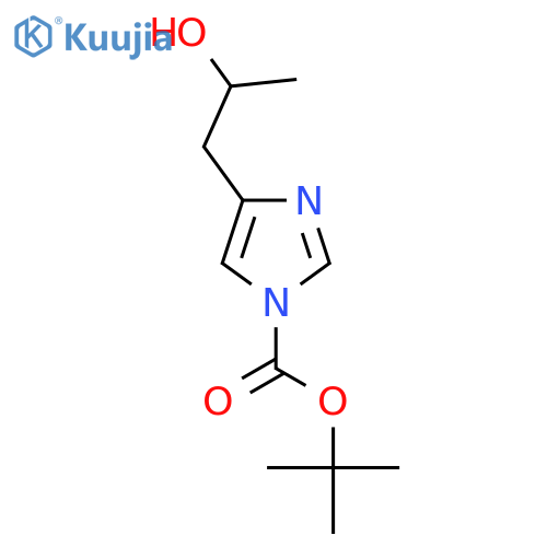 tert-butyl 4-(2-hydroxypropyl)-1H-imidazole-1-carboxylate structure