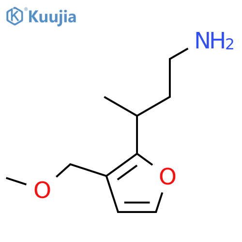 3-3-(methoxymethyl)furan-2-ylbutan-1-amine structure
