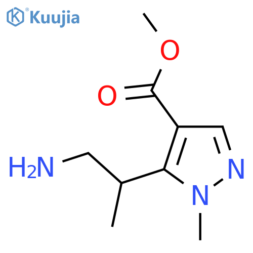 methyl 5-(1-aminopropan-2-yl)-1-methyl-1H-pyrazole-4-carboxylate structure