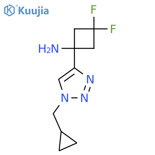 1-1-(cyclopropylmethyl)-1H-1,2,3-triazol-4-yl-3,3-difluorocyclobutan-1-amine structure
