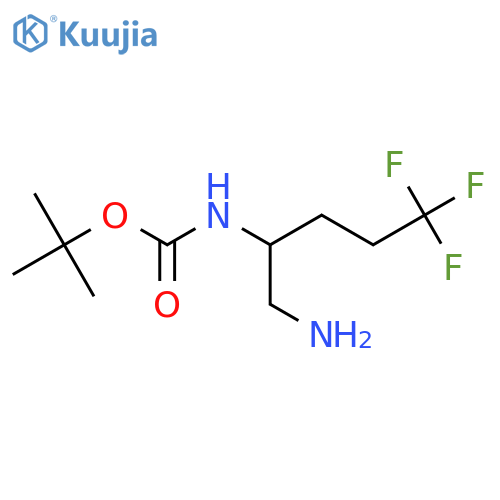 tert-butyl N-(1-amino-5,5,5-trifluoropentan-2-yl)carbamate structure