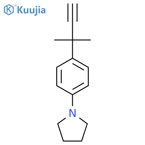 1-4-(2-methylbut-3-yn-2-yl)phenylpyrrolidine structure