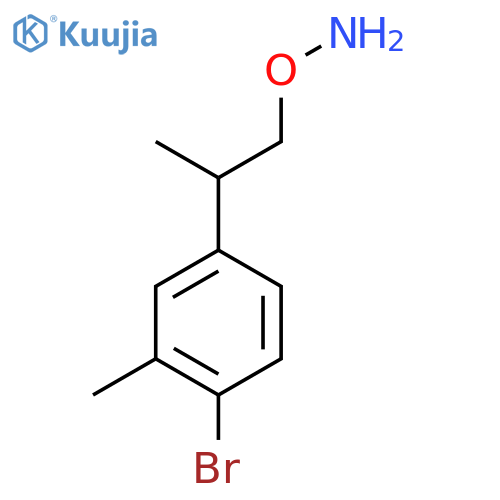 O-2-(4-bromo-3-methylphenyl)propylhydroxylamine structure