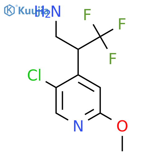 2-(5-chloro-2-methoxypyridin-4-yl)-3,3,3-trifluoropropan-1-amine structure