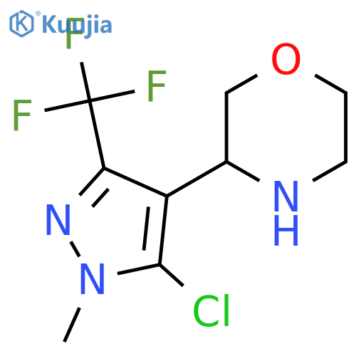3-5-chloro-1-methyl-3-(trifluoromethyl)-1H-pyrazol-4-ylmorpholine structure