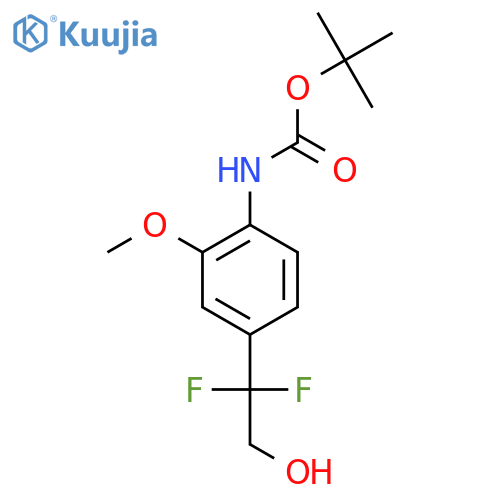 tert-butyl N-[4-(1,1-difluoro-2-hydroxyethyl)-2-methoxyphenyl]carbamate structure