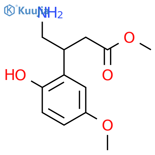 methyl 4-amino-3-(2-hydroxy-5-methoxyphenyl)butanoate structure