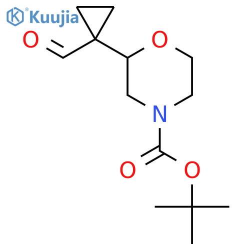 tert-butyl 2-(1-formylcyclopropyl)morpholine-4-carboxylate structure
