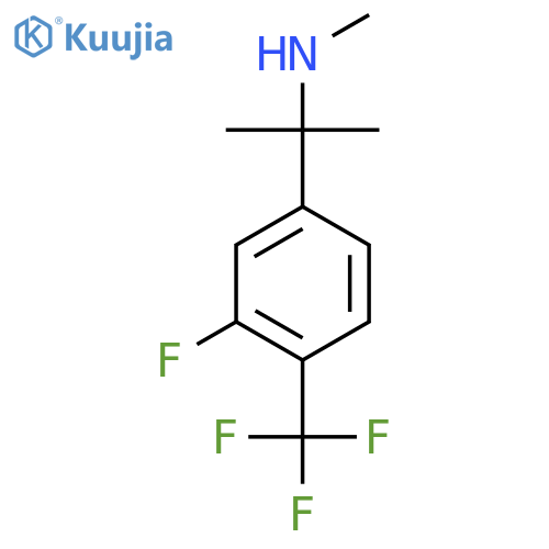 {2-3-fluoro-4-(trifluoromethyl)phenylpropan-2-yl}(methyl)amine structure