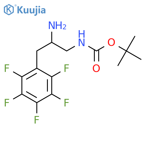tert-butyl N-2-amino-3-(pentafluorophenyl)propylcarbamate structure