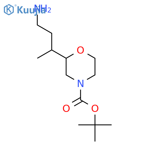 tert-butyl 2-(4-aminobutan-2-yl)morpholine-4-carboxylate structure