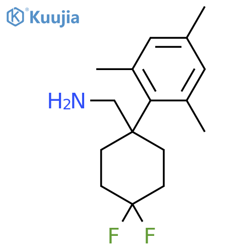 4,4-difluoro-1-(2,4,6-trimethylphenyl)cyclohexylmethanamine structure