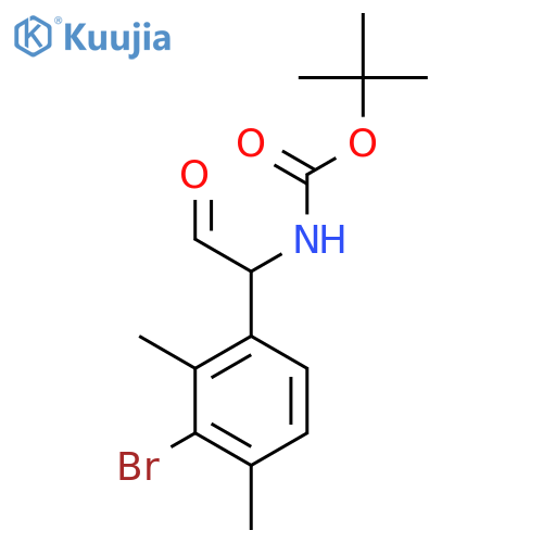 tert-butyl N-1-(3-bromo-2,4-dimethylphenyl)-2-oxoethylcarbamate structure