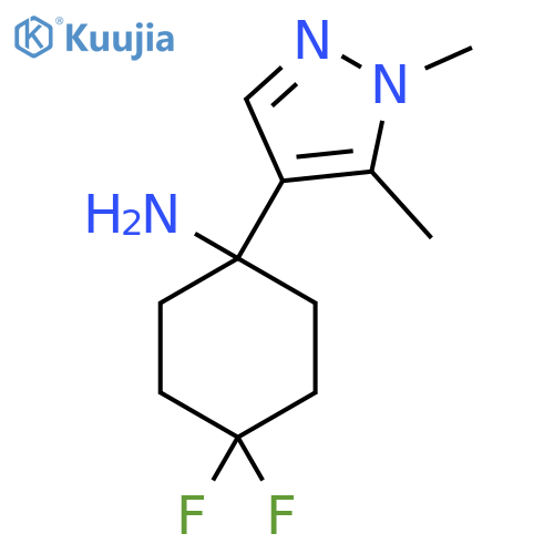 1-(1,5-dimethyl-1H-pyrazol-4-yl)-4,4-difluorocyclohexan-1-amine structure