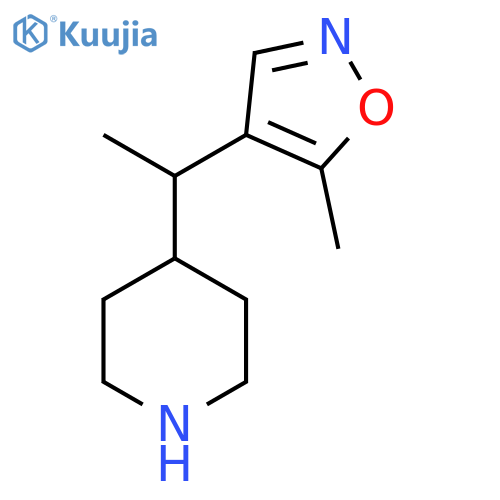 4-1-(5-methyl-1,2-oxazol-4-yl)ethylpiperidine structure