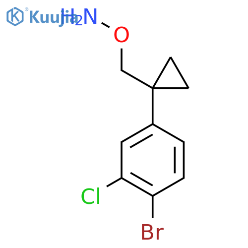 O-{1-(4-bromo-3-chlorophenyl)cyclopropylmethyl}hydroxylamine structure