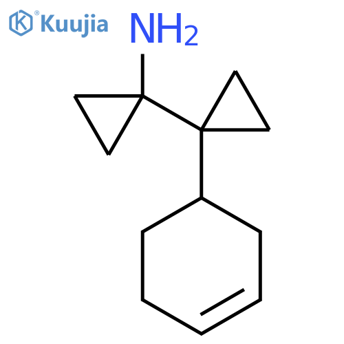 1-1-(cyclohex-3-en-1-yl)cyclopropylcyclopropan-1-amine structure