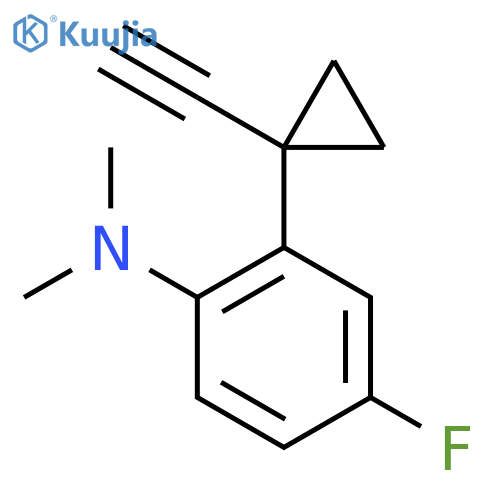 2-(1-ethynylcyclopropyl)-4-fluoro-N,N-dimethylaniline structure