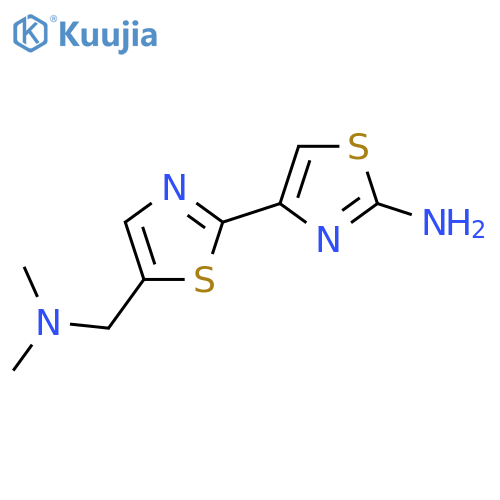 4-{5-(dimethylamino)methyl-1,3-thiazol-2-yl}-1,3-thiazol-2-amine structure