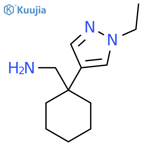 [1-(1-ethyl-1H-pyrazol-4-yl)cyclohexyl]methanamine structure