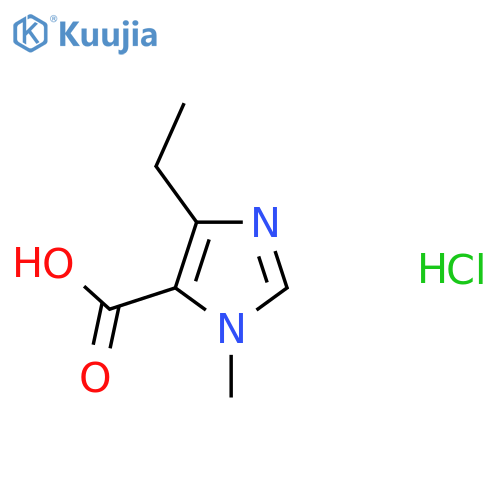 4-ethyl-1-methyl-1H-imidazole-5-carboxylic acid hydrochloride structure