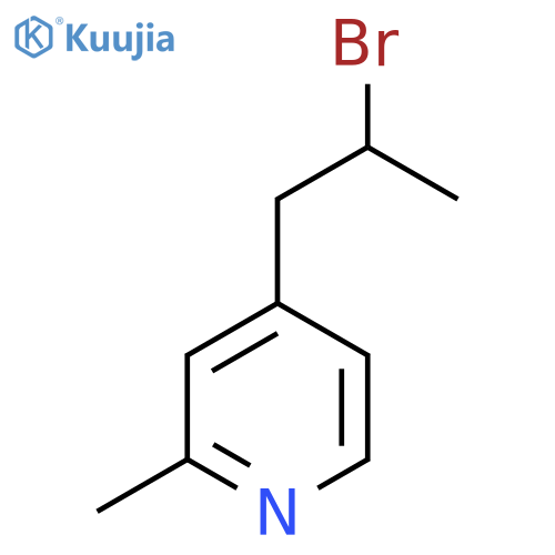 4-(2-bromopropyl)-2-methylpyridine structure