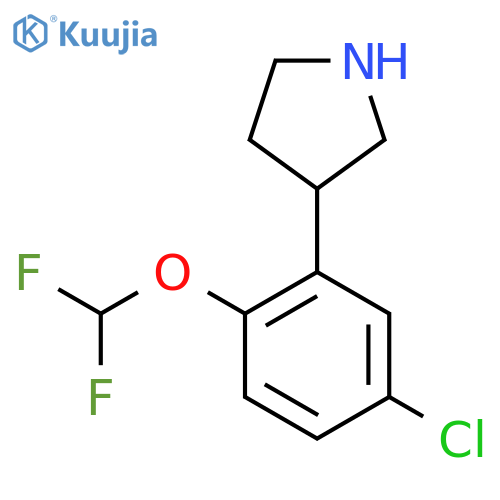 3-5-chloro-2-(difluoromethoxy)phenylpyrrolidine structure
