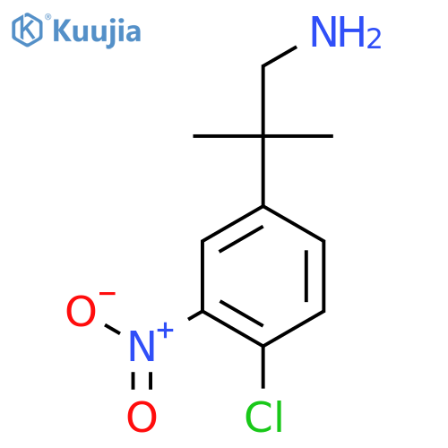2-(4-chloro-3-nitrophenyl)-2-methylpropan-1-amine structure