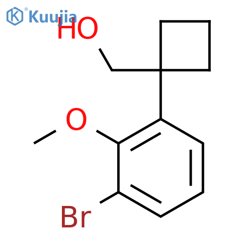 [1-(3-Bromo-2-methoxyphenyl)cyclobutyl]methanol structure