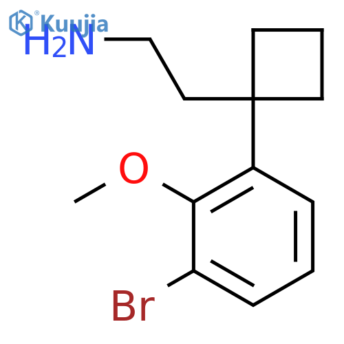 2-1-(3-bromo-2-methoxyphenyl)cyclobutylethan-1-amine structure
