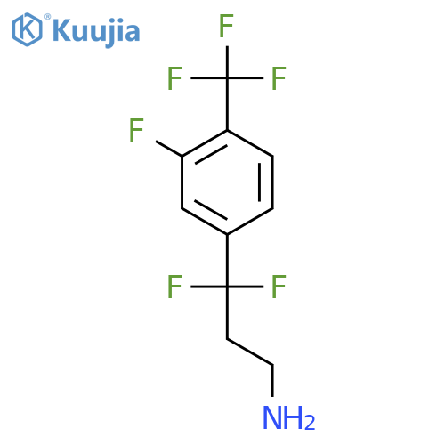 3,3-difluoro-3-3-fluoro-4-(trifluoromethyl)phenylpropan-1-amine structure