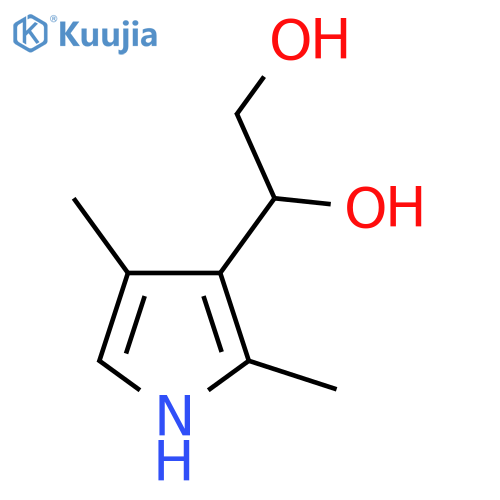 1-(2,4-dimethyl-1H-pyrrol-3-yl)ethane-1,2-diol structure