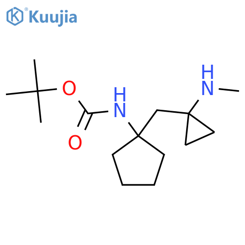 tert-butyl N-(1-{[1-(methylamino)cyclopropyl]methyl}cyclopentyl)carbamate structure