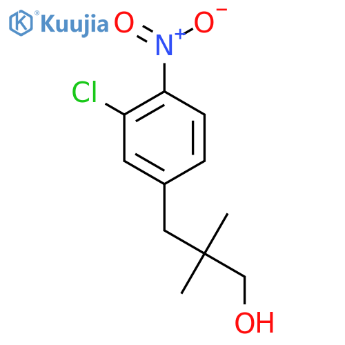 3-(3-chloro-4-nitrophenyl)-2,2-dimethylpropan-1-ol structure
