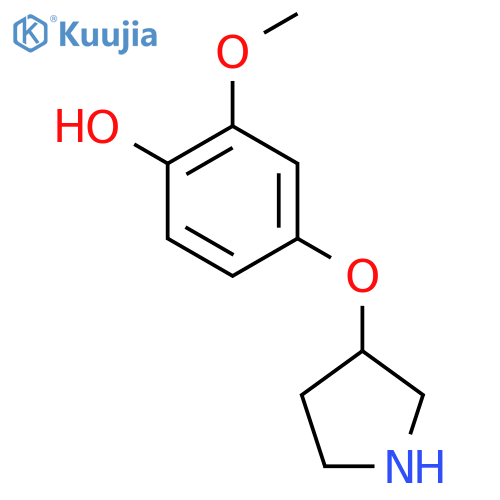 2-methoxy-4-(pyrrolidin-3-yloxy)phenol structure