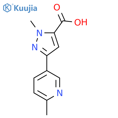 1-methyl-3-(6-methylpyridin-3-yl)-1H-pyrazole-5-carboxylic acid structure
