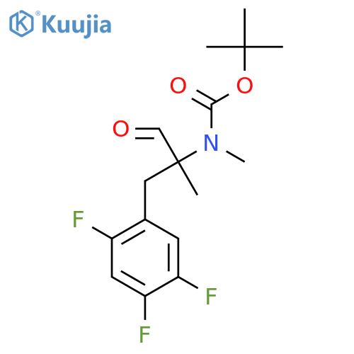 tert-butyl N-methyl-N-{1-oxo-2-(2,4,5-trifluorophenyl)methylpropan-2-yl}carbamate structure