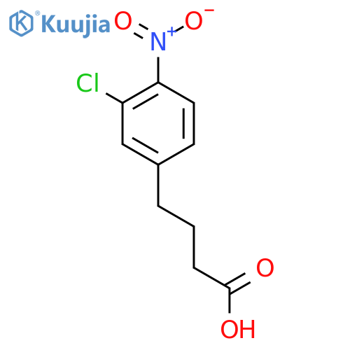 4-(3-chloro-4-nitrophenyl)butanoic acid structure