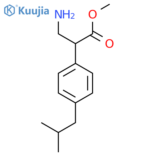 methyl 3-amino-2-4-(2-methylpropyl)phenylpropanoate structure