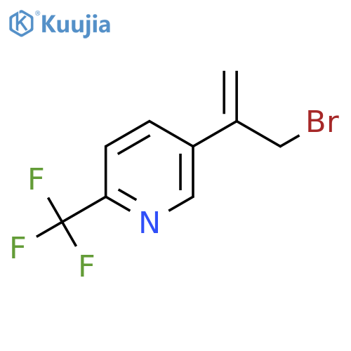 5-(3-bromoprop-1-en-2-yl)-2-(trifluoromethyl)pyridine structure