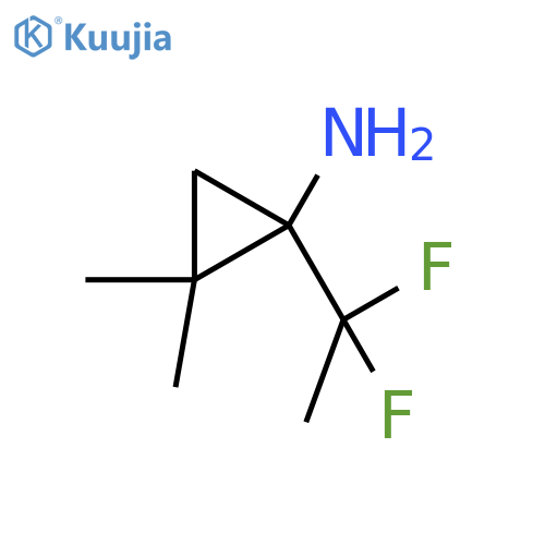 1-(1,1-difluoroethyl)-2,2-dimethylcyclopropan-1-amine structure