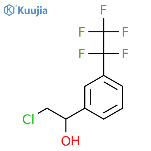 2-chloro-1-3-(pentafluoroethyl)phenylethan-1-ol structure